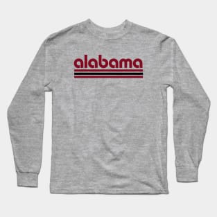 Retro Alabama Stripes Long Sleeve T-Shirt